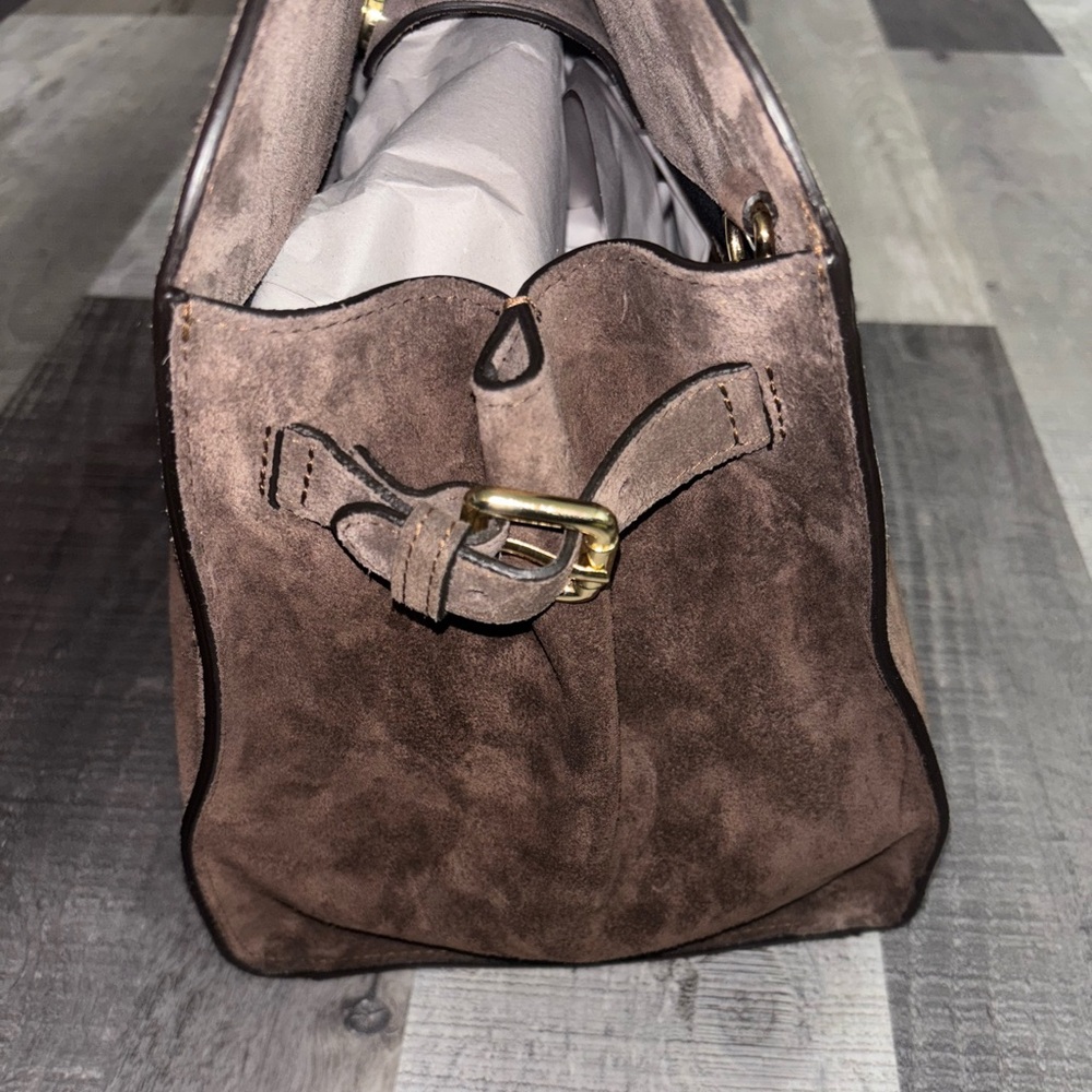 🤎NEW Claudia Firenze Margaux Style Bag In Suede - Picture 5 of 13